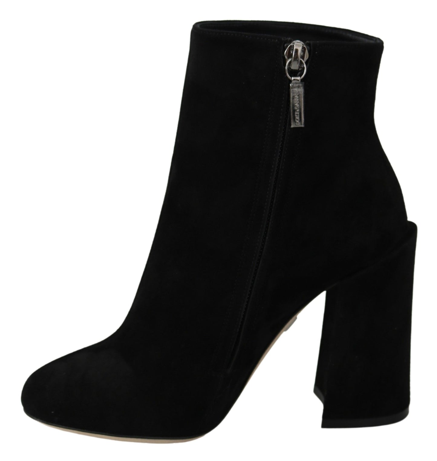 Dolce & Gabbana Schwarz Wildleder L'Amore E'Bellezza Stiefel Schuhe