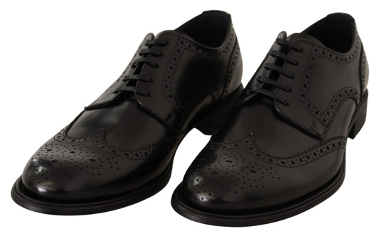 Dolce & Gabbana Schwarze Leder Oxford Wingtip Formelle Schuhe
