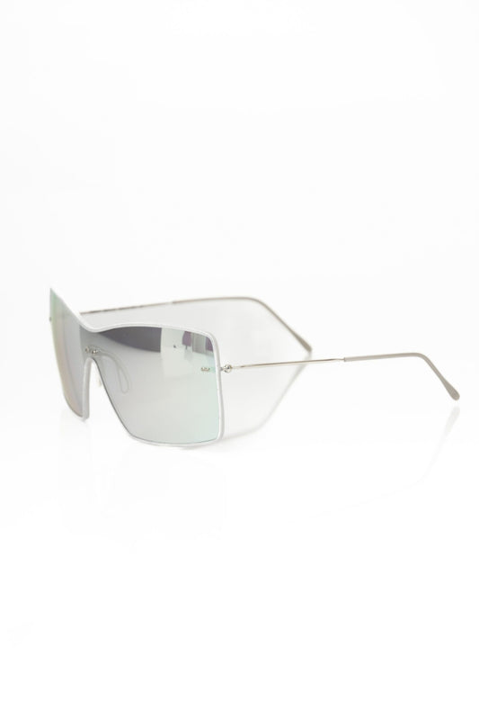 Frankie Morello Silberne Sonnenbrille aus Metallfaser für Damen