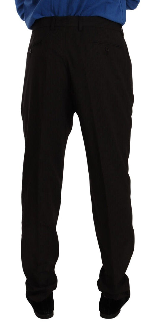 Dolce & Gabbana Braune Wolle Skinny Formal Dress Pants