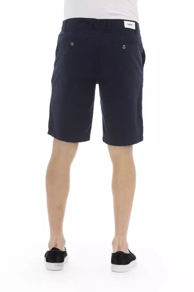 Baldinini Trend Blaue Baumwoll-Bermuda-Shorts für Herren