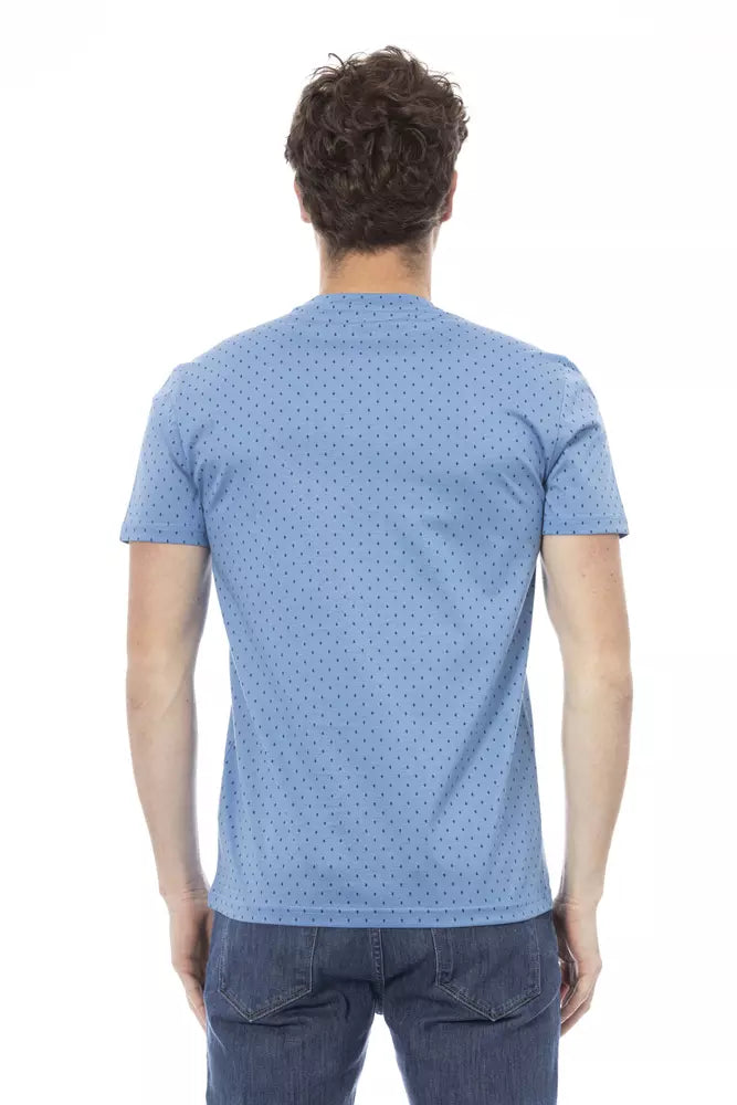 Baldinini Trend Hellblaues Baumwoll-T-Shirt für Herren