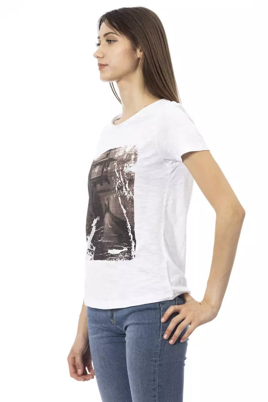 Trussardi Action Weiße Baumwoll-Tops & T-Shirts