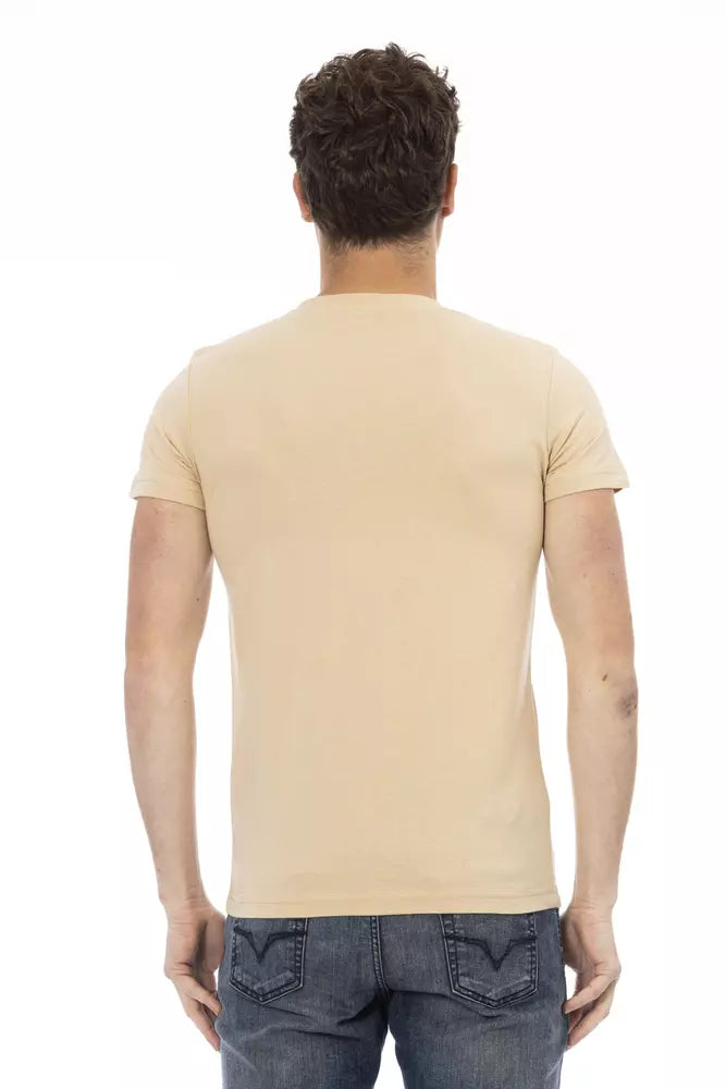 Trussardi Action Beiges Baumwoll-T-Shirt für Herren