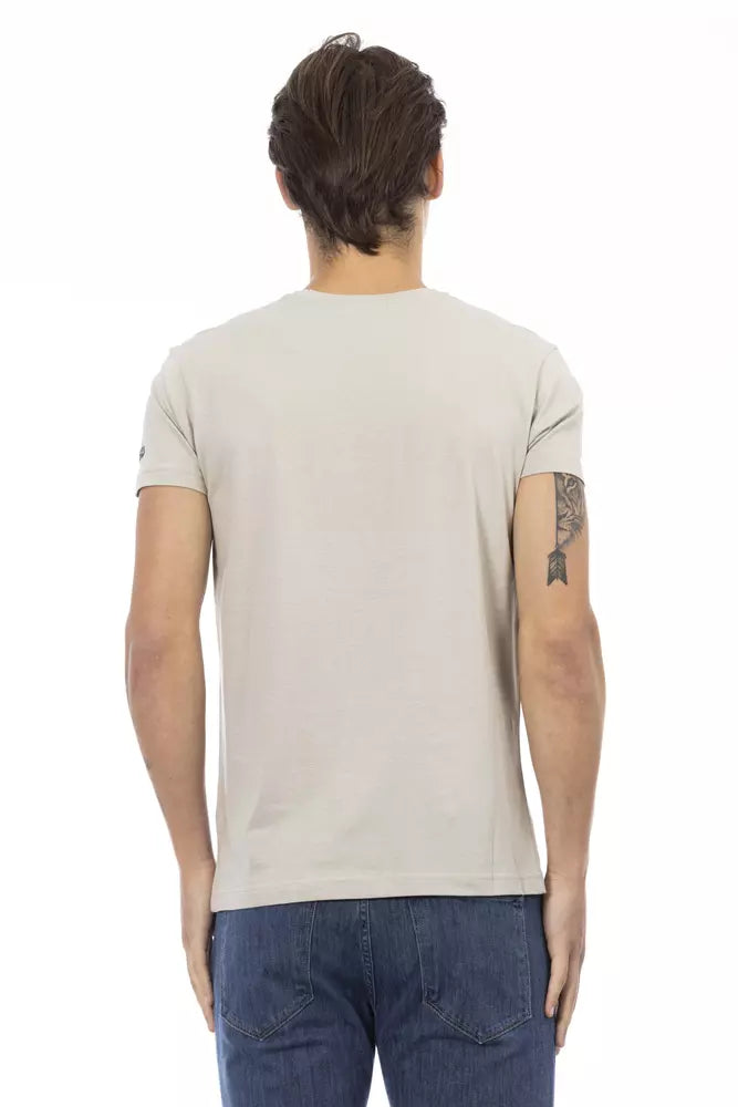 Trussardi Action Beiges Baumwoll-T-Shirt für Herren