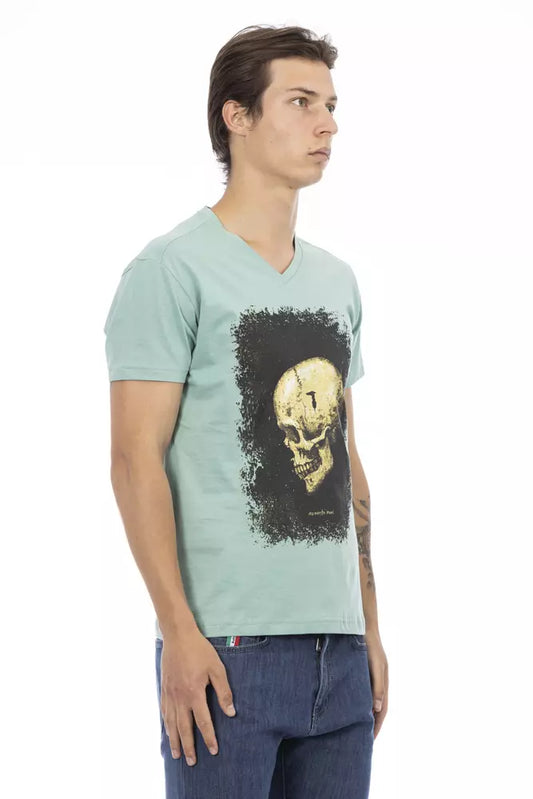 Trussardi Action Grünes Baumwoll-T-Shirt für Herren