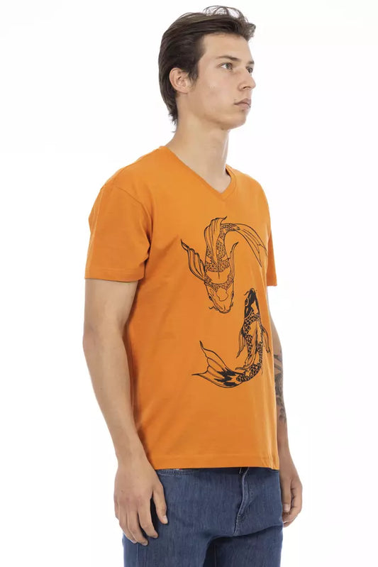 Trussardi Action Oranges Baumwoll-T-Shirt für Herren