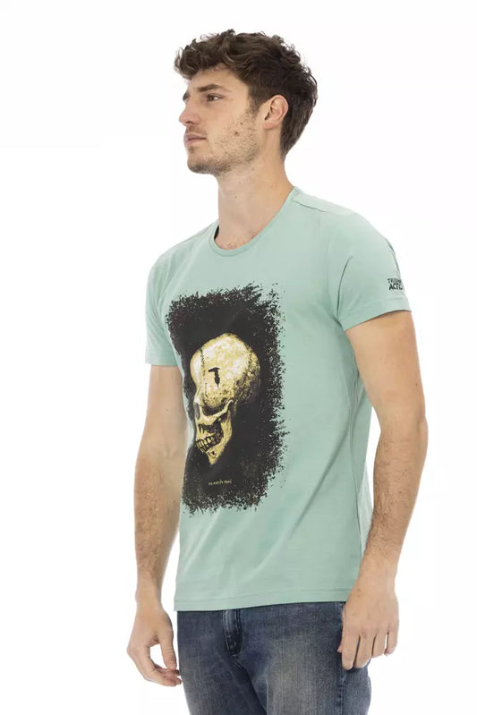 Trussardi Action Grünes Baumwoll-T-Shirt für Herren