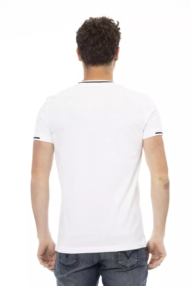 Trussardi Action Weißes Herren-T-Shirt aus Baumwolle