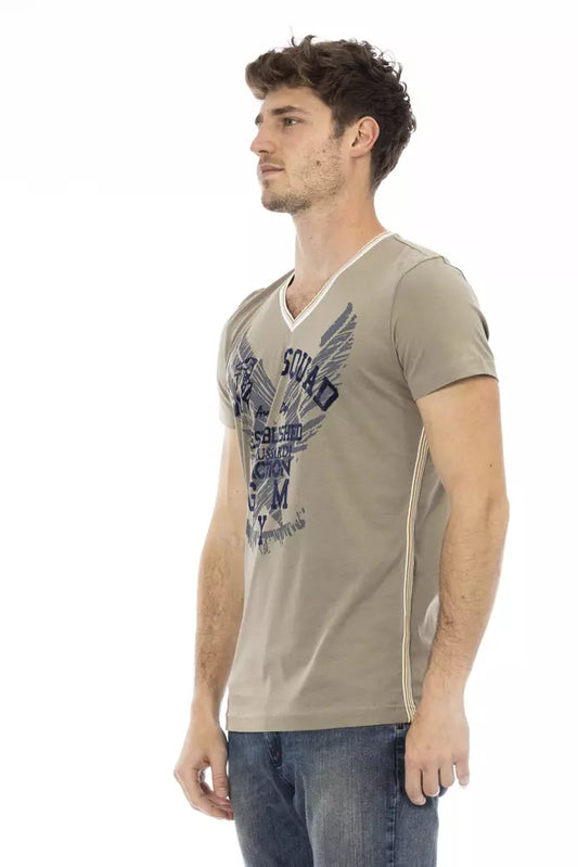 Trussardi Action Grünes Baumwoll-T-Shirt für Herren
