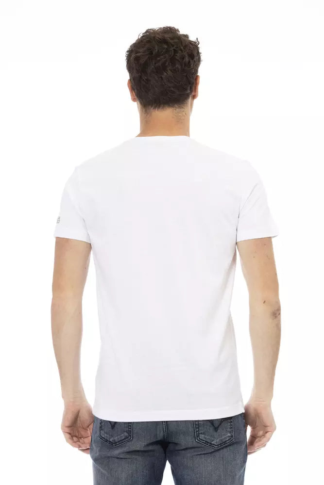 Trussardi Action Weißes Herren-T-Shirt aus Baumwolle