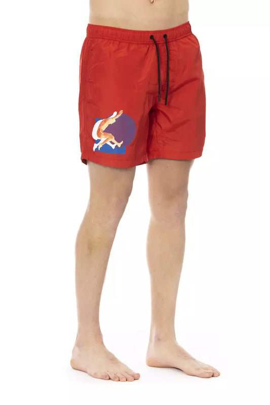Rote Bikkembergs Badeshorts aus Polyester