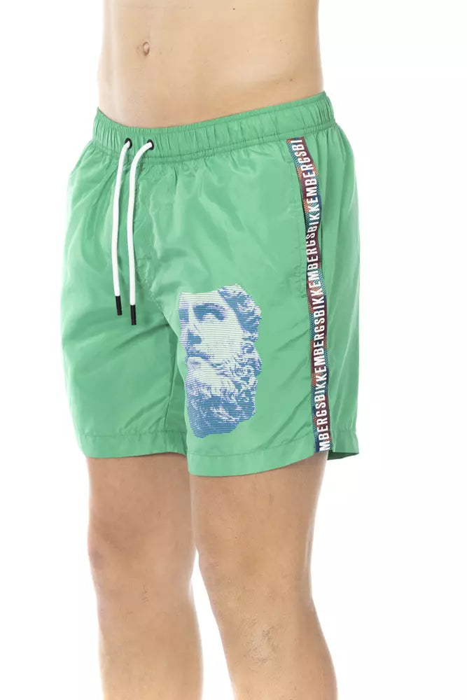 Bikkembergs Grüne Polyester-Badehose für Herren