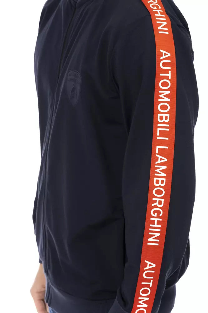 Automobili Lamborghini Blauer Polyester-Sweatshirt für Herren