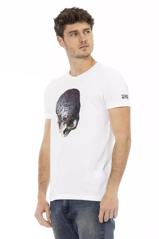 Trussardi Action Weißes Herren-T-Shirt aus Baumwolle