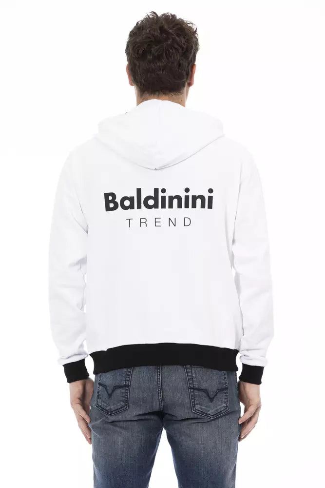 Baldinini Trend Weißer Baumwoll-Pullover für Herren