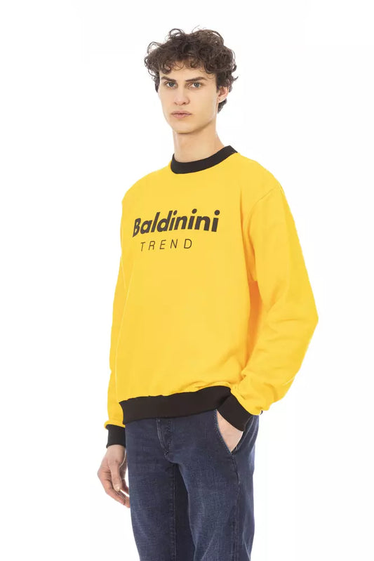 Baldinini Trend Gelber Baumwoll-Pullover für Herren