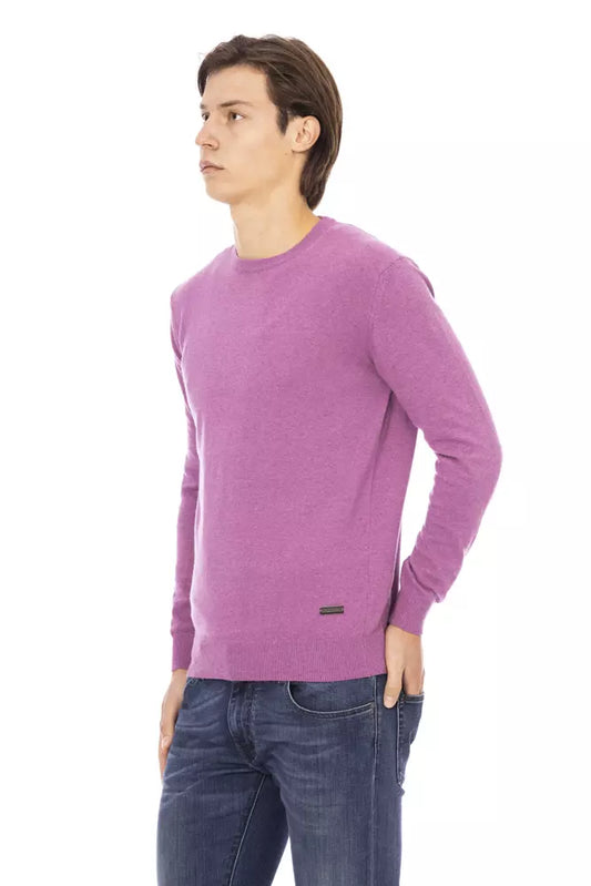 Baldinini Trend Lila Herren-Wollpullover