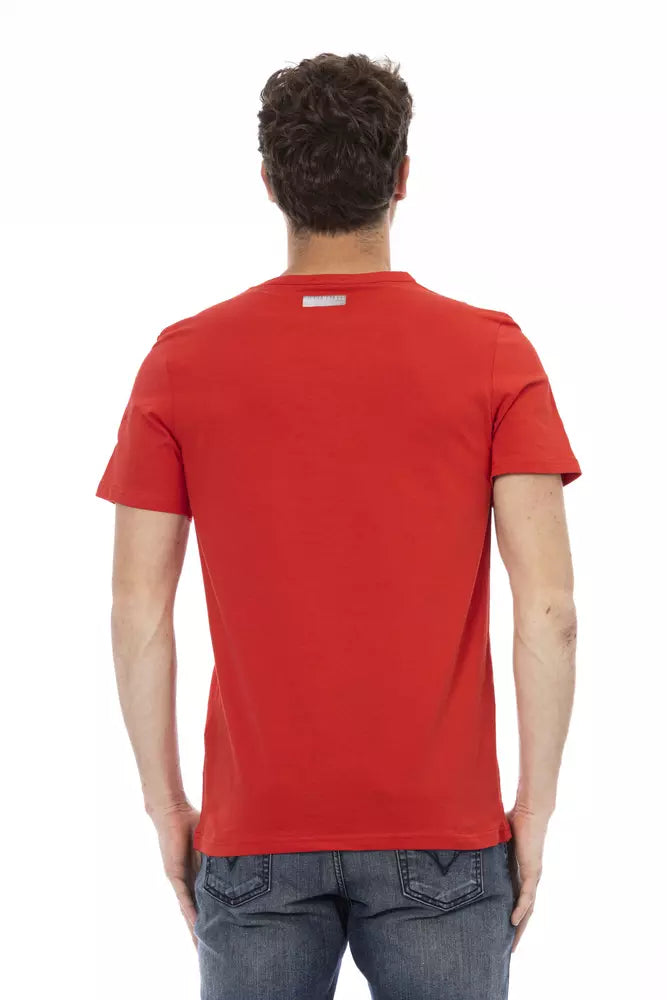 Bikkembergs Rotes Herren-T-Shirt aus Baumwolle