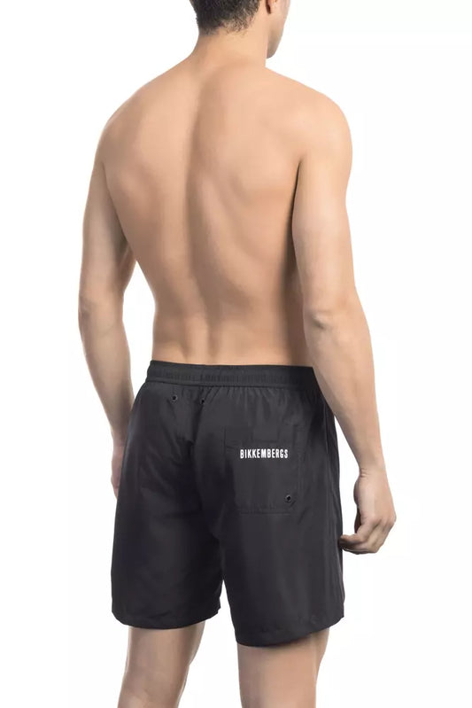Bikkembergs Schwarze Badeshorts für Herren aus Polyester