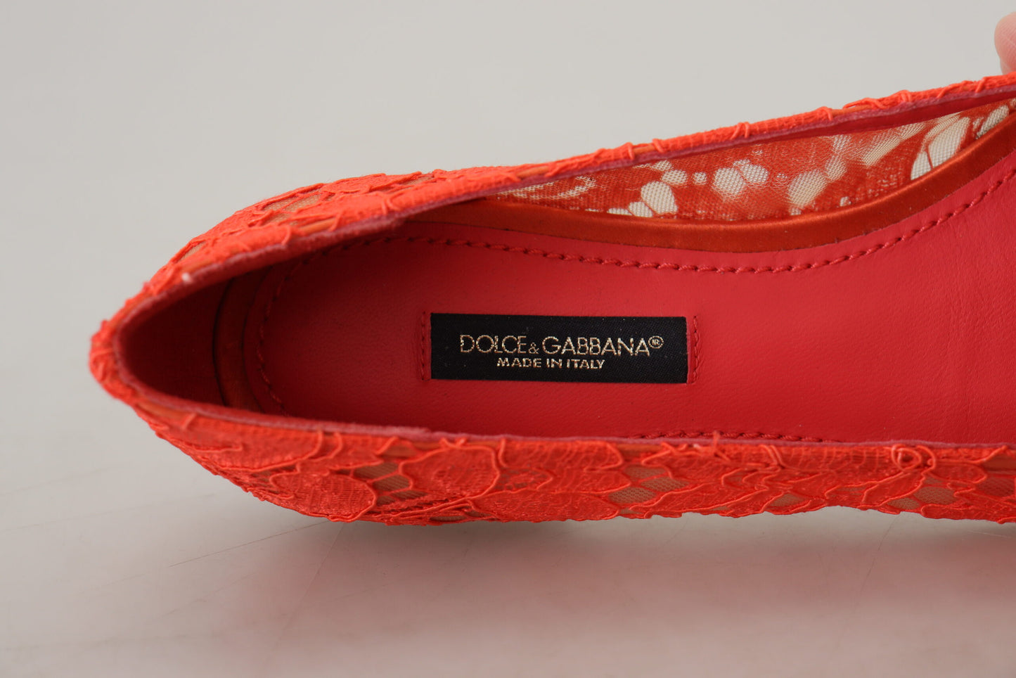 Dolce & Gabbana Rot Taormina Spitze Kristalle Ballett Flats Schuhe