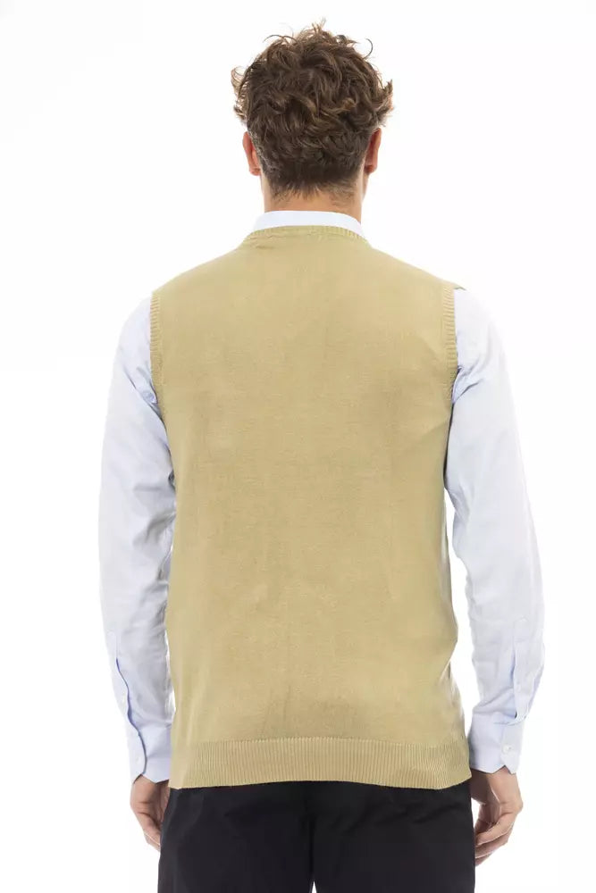 Alpha Studio Beige Viskose-Jacke für Herren