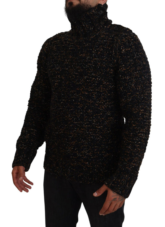 Dolce & Gabbana Brauner Fatto A Mano Rollkragenpullover Pullover