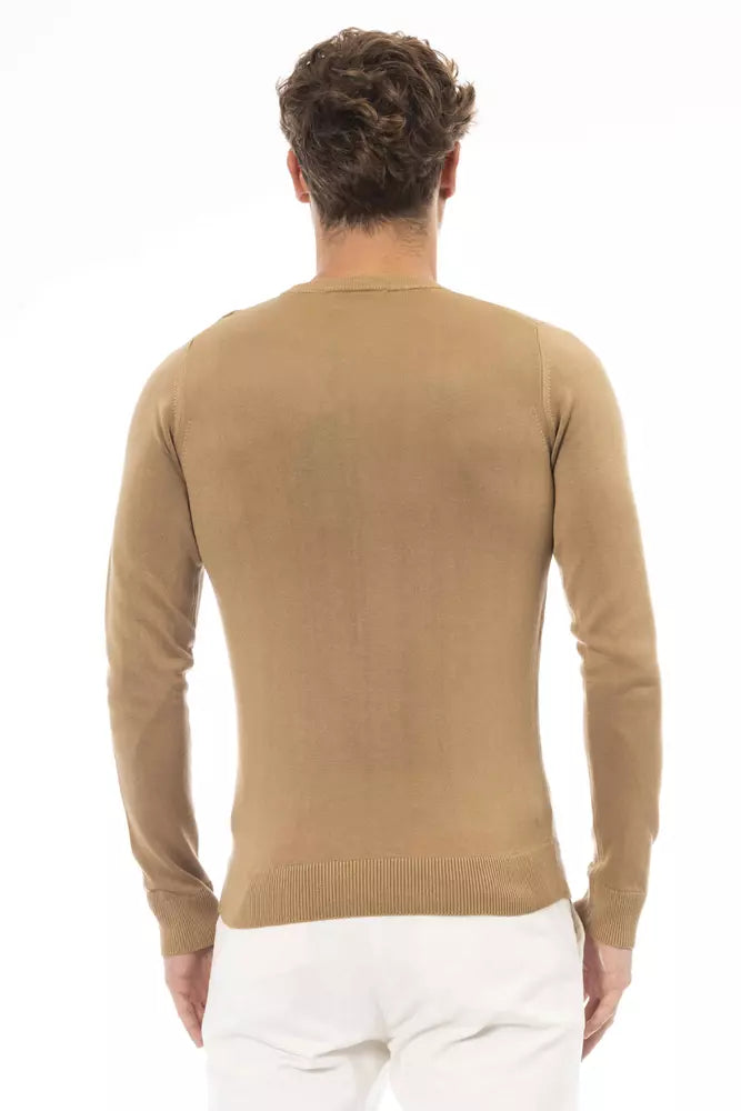 Baldinini Trend Beiger Herren-Pullover aus Modal
