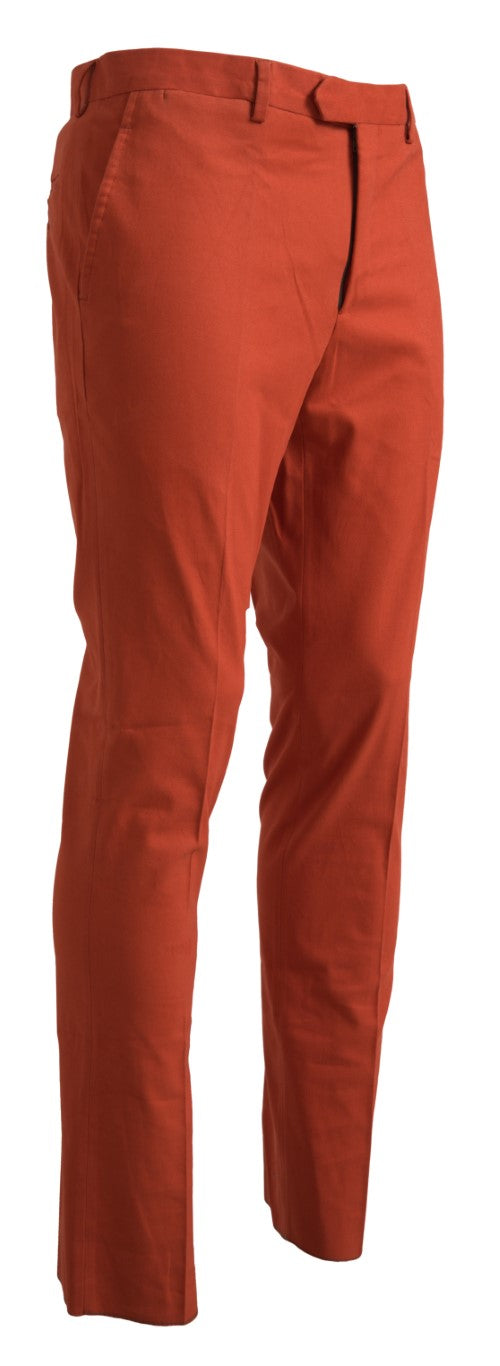 BENCIVENGA Orange Straight Fit Herren Formal Hosen Hosen