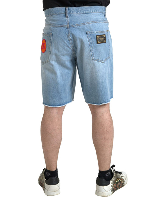 Dolce & Gabbana Hellblaue Baumwolle Herren Bermuda Denim Shorts