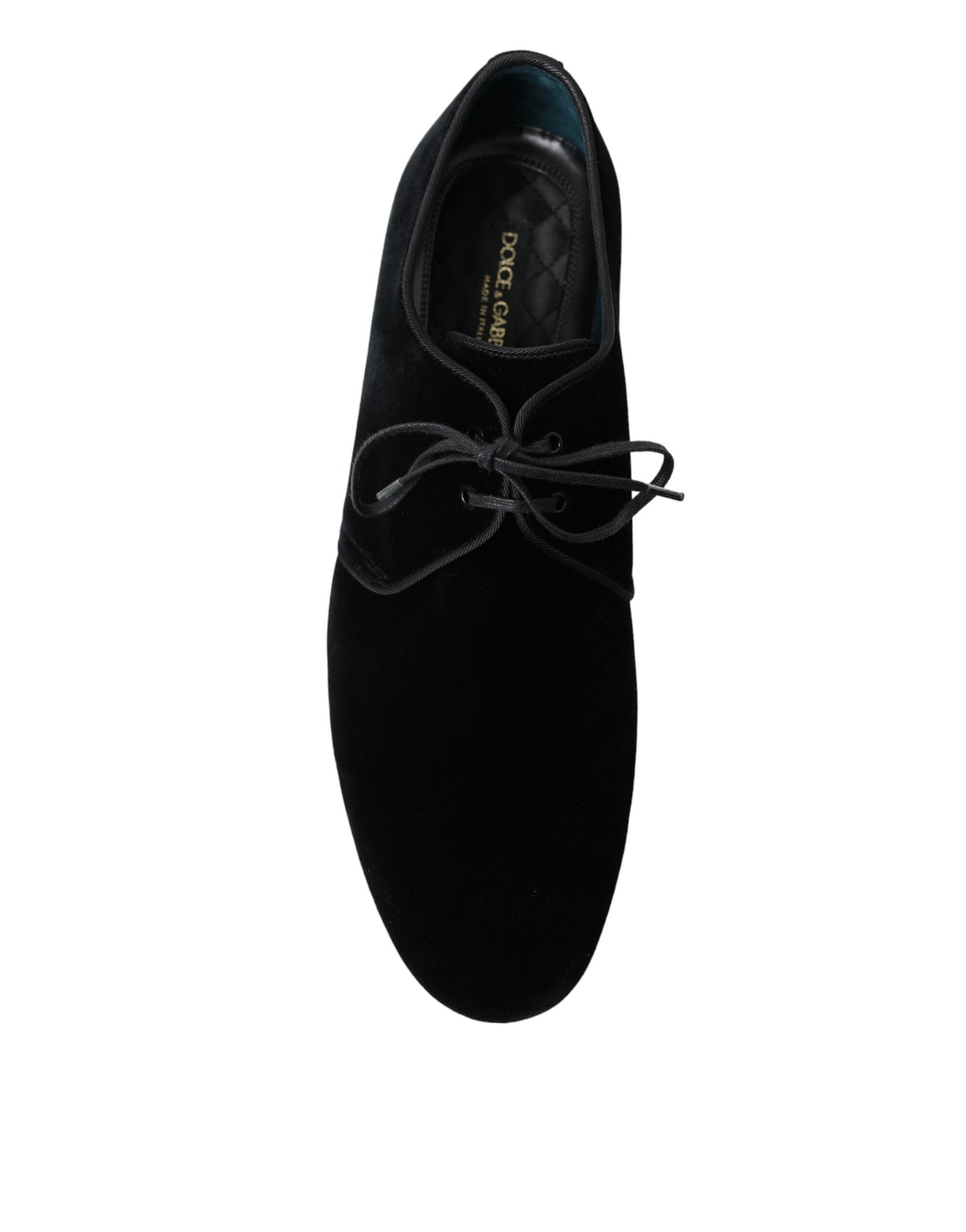 Dolce & Gabbana Schwarze Samtschnürer für formelle Derby-Schuhe