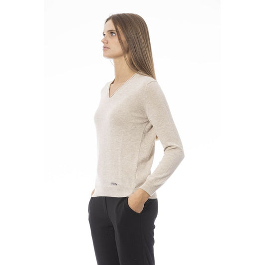 Baldinini Trend Beiger Polyamid-Pullover für Damen