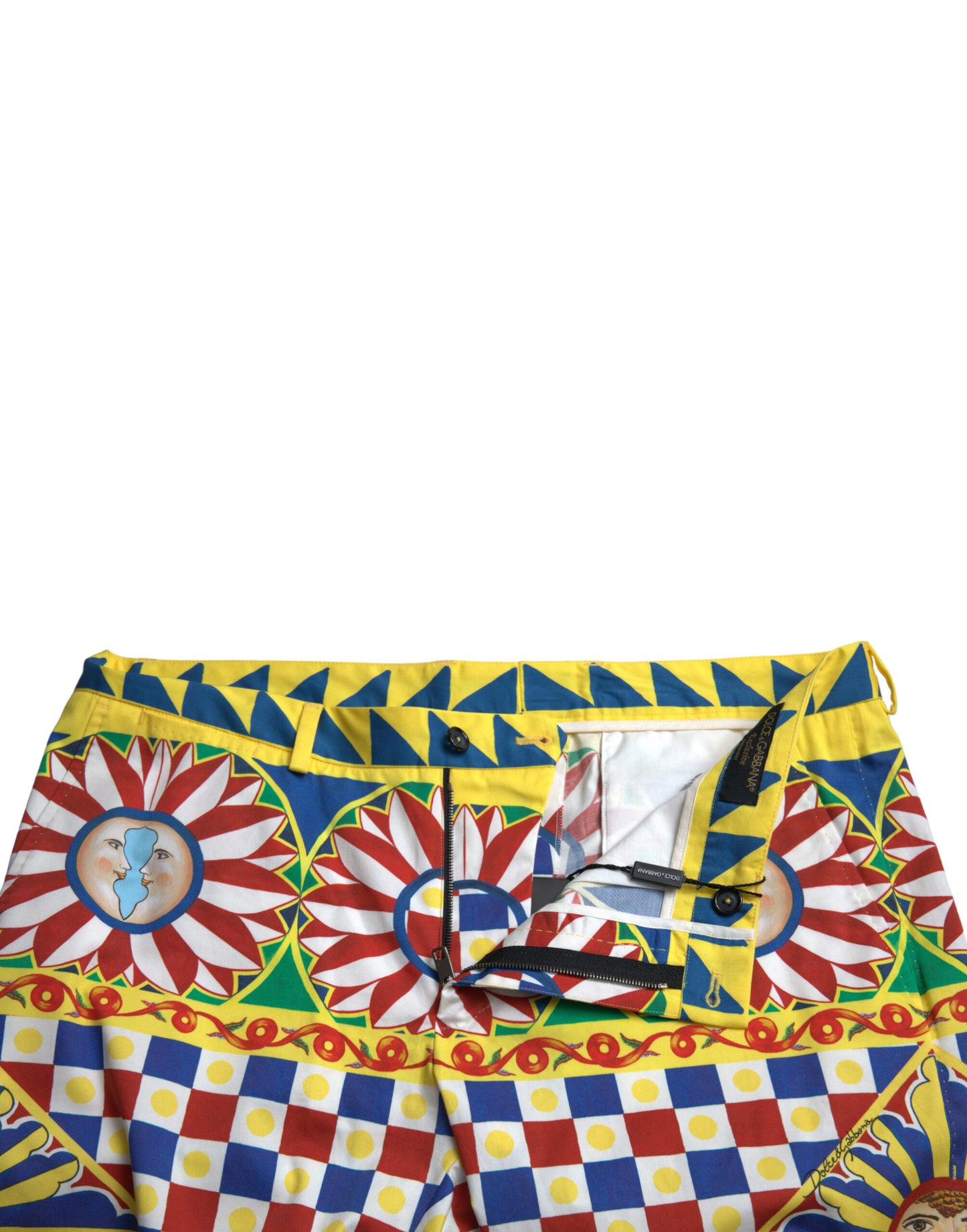 Dolce & Gabbana Mehrfarbige Carretto Print Herren Bermudashorts