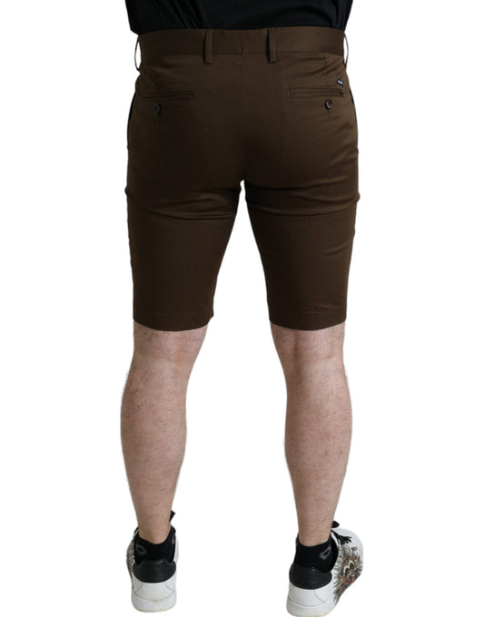 Dolce & Gabbana Braun Baumwolle Stretch Männer Bermuda Shorts