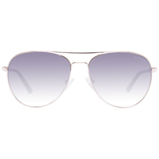 Guess Sonnenbrille mit Metallrahmen in Roségold