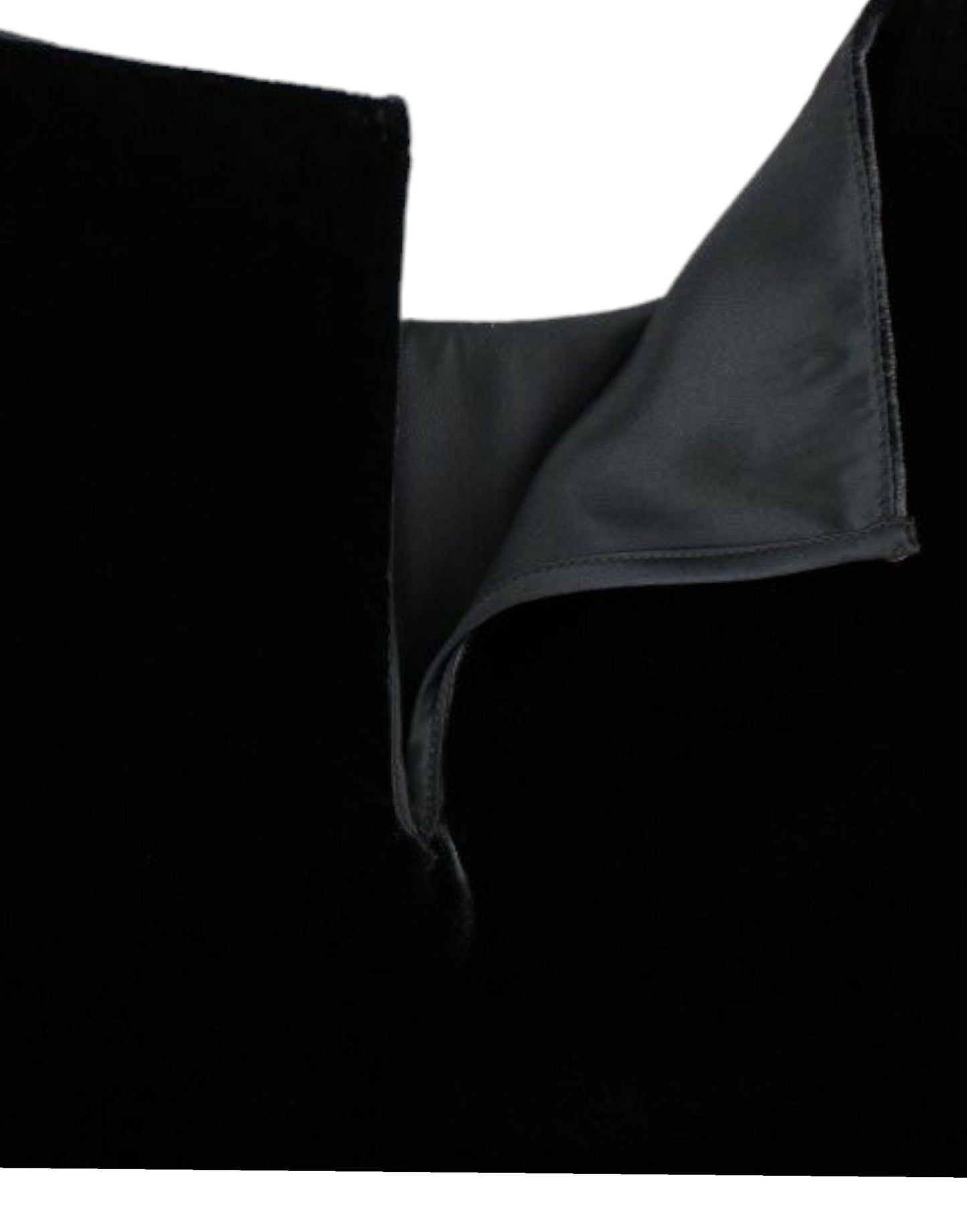 Dolce & Gabbana Schwarze Samtbluse mit kurzen Ärmeln