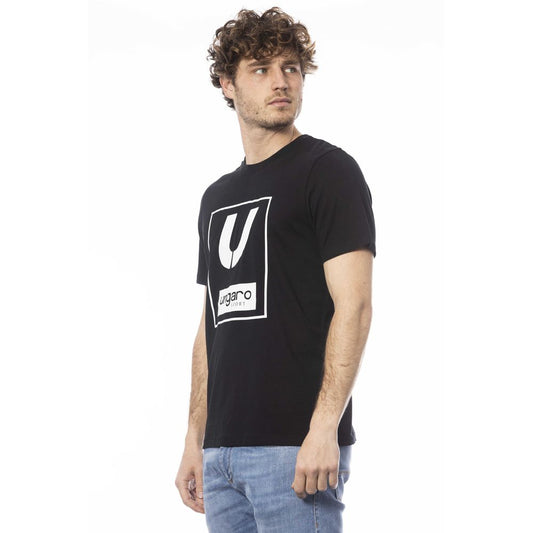 Ungaro Sport Schwarzes Baumwoll-T-Shirt für Herren
