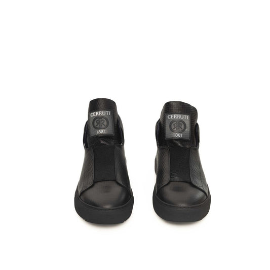 Cerruti 1881 Schwarzes Kalbsleder Herren Sneaker