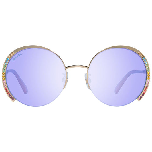 Swarovski Goldene Sonnenbrille mit Metallrahmen