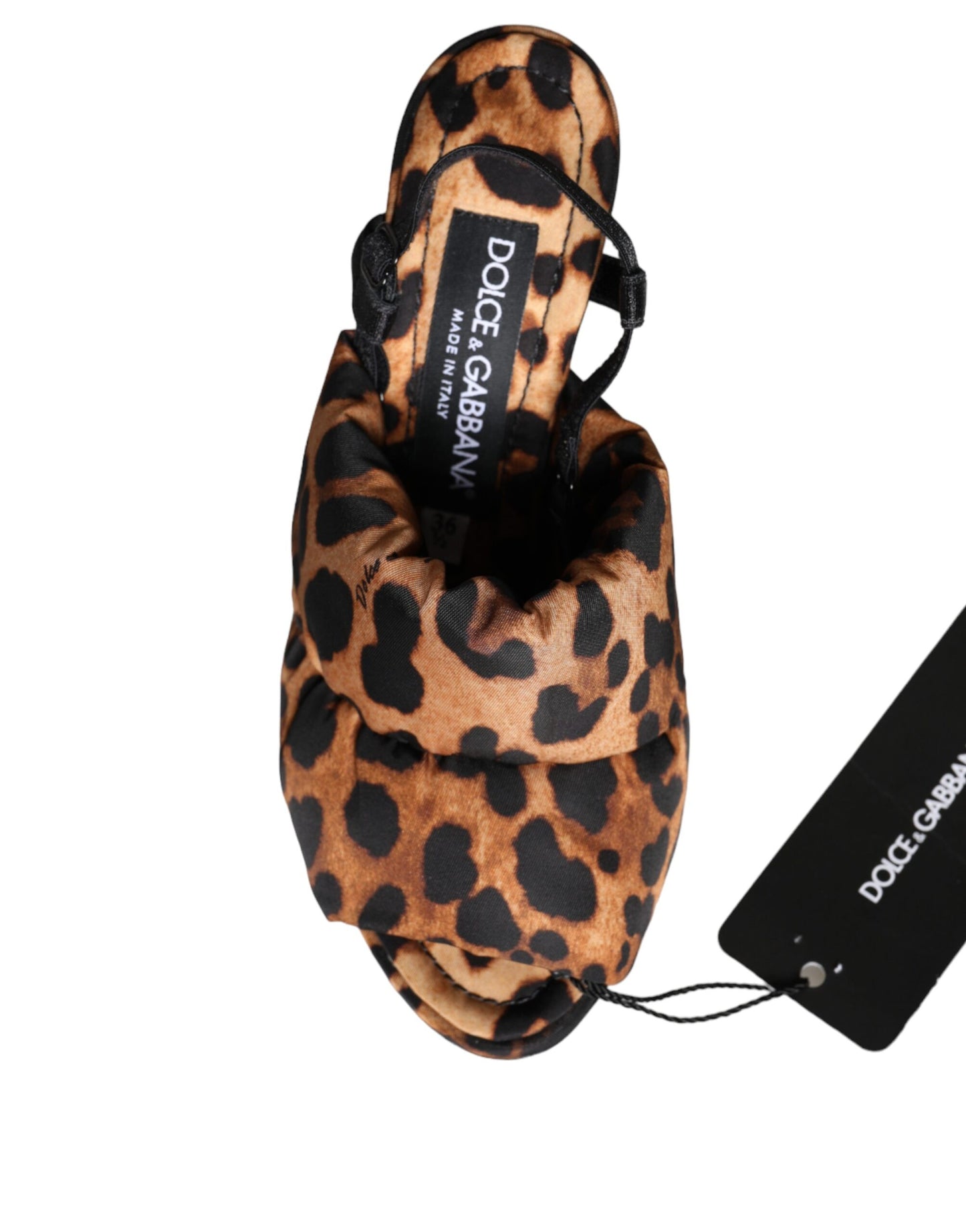 Dolce & Gabbana Braun Leopard Keira Slingback Sandalen Schuhe