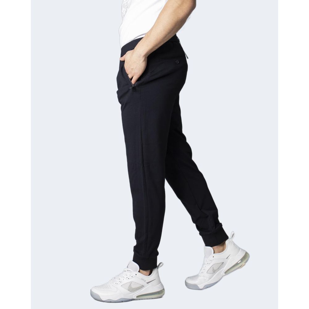 Armani Exchange Blaue Viskose-Skinny-Hose