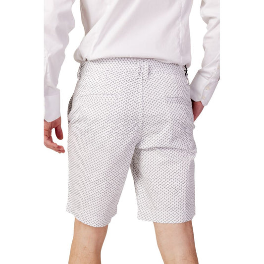 Armani Exchange Weiße Baumwoll-Bermuda-Shorts