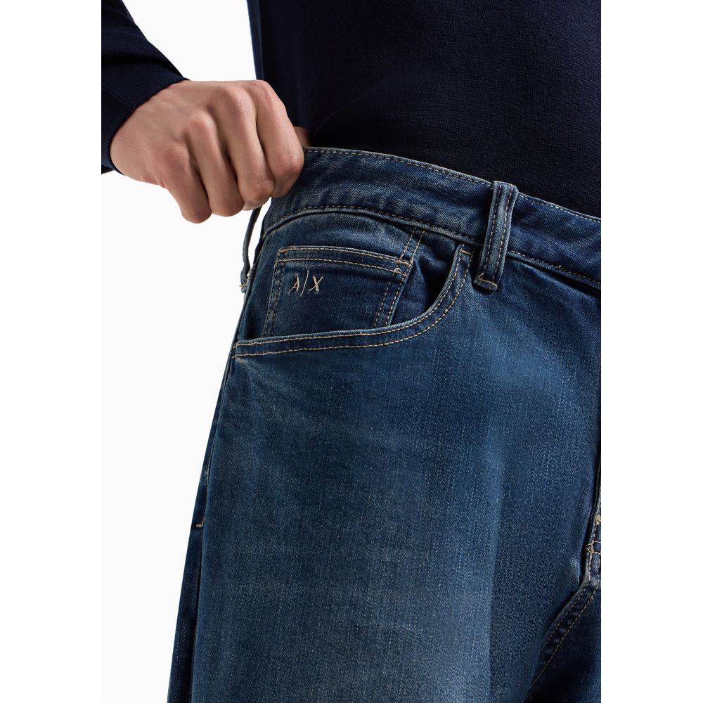 Armani Exchange Schmale Jeans aus Baumwolle in Blau