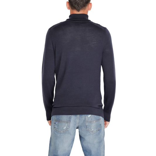 Calvin Klein Rollkragenpullover aus blauer Wolle