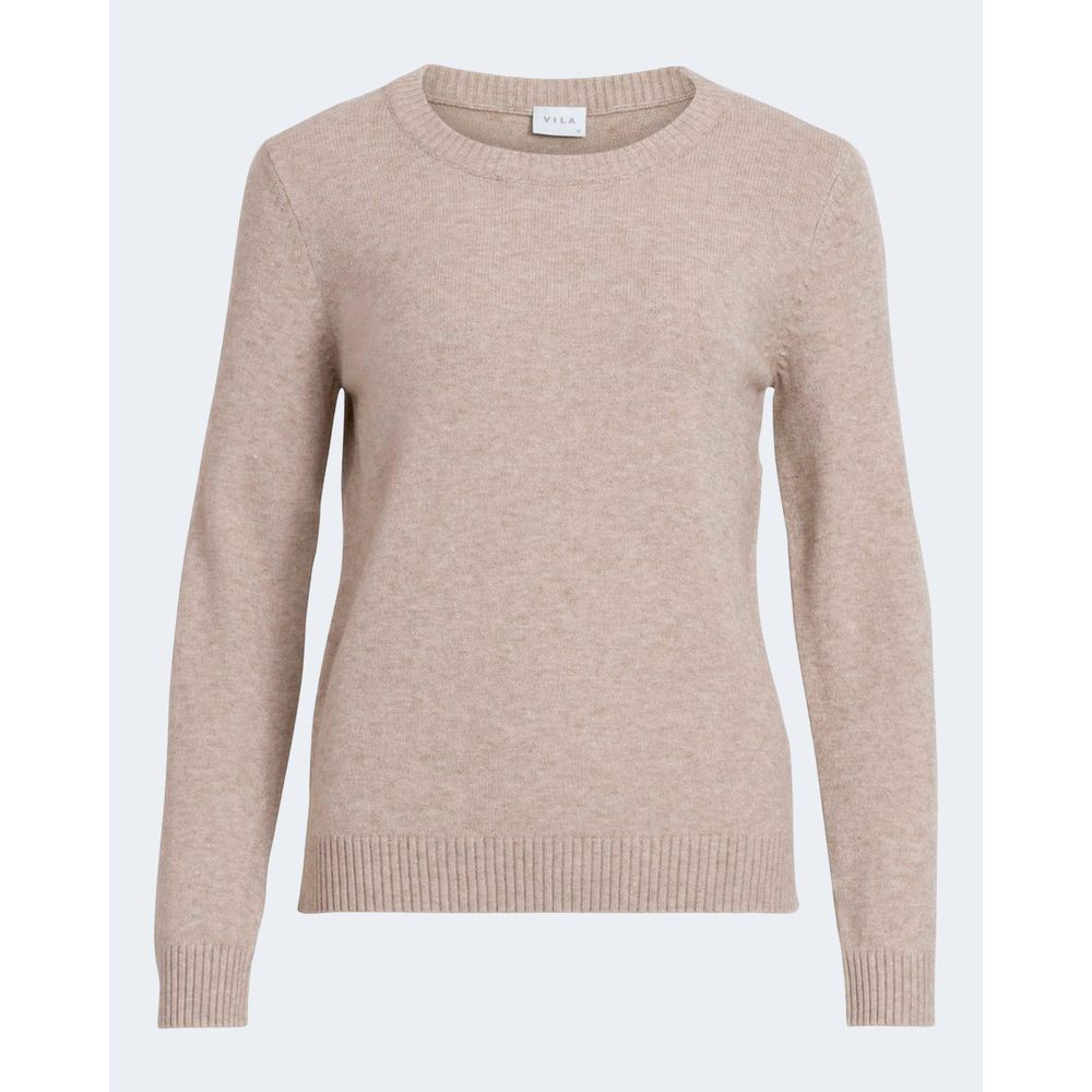 Vila Clothes Beiger Viskose-Sweatshirt