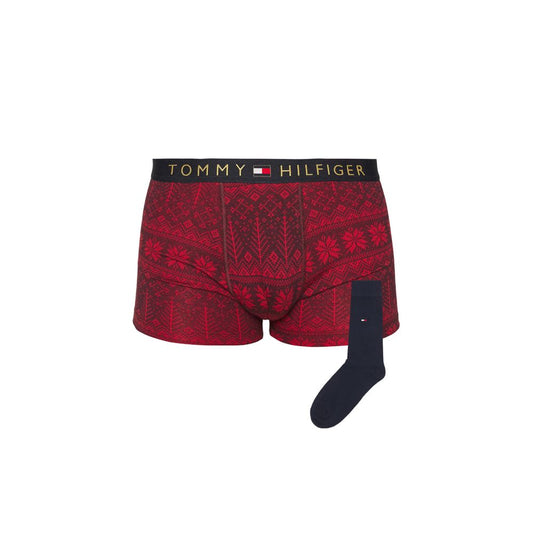 Tommy Hilfiger Bordeauxfarbene Baumwoll-Boxershorts