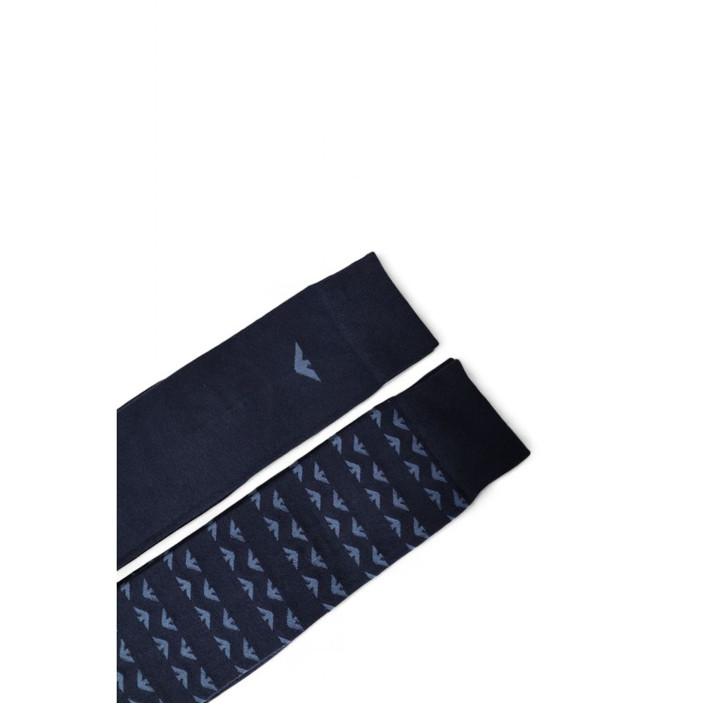 Emporio Armani Underwear Blaue Baumwollsocken