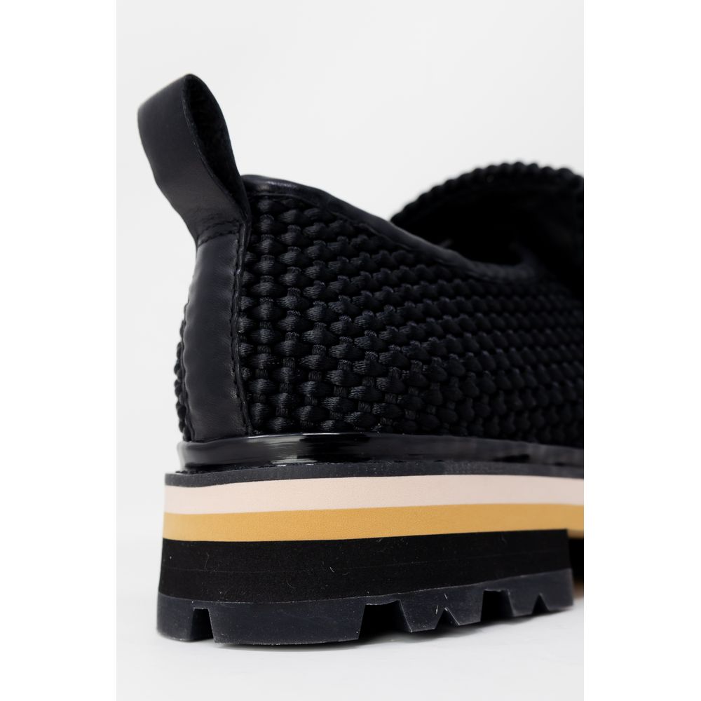 ASH Schwarze Leder-Plateau-Pumps