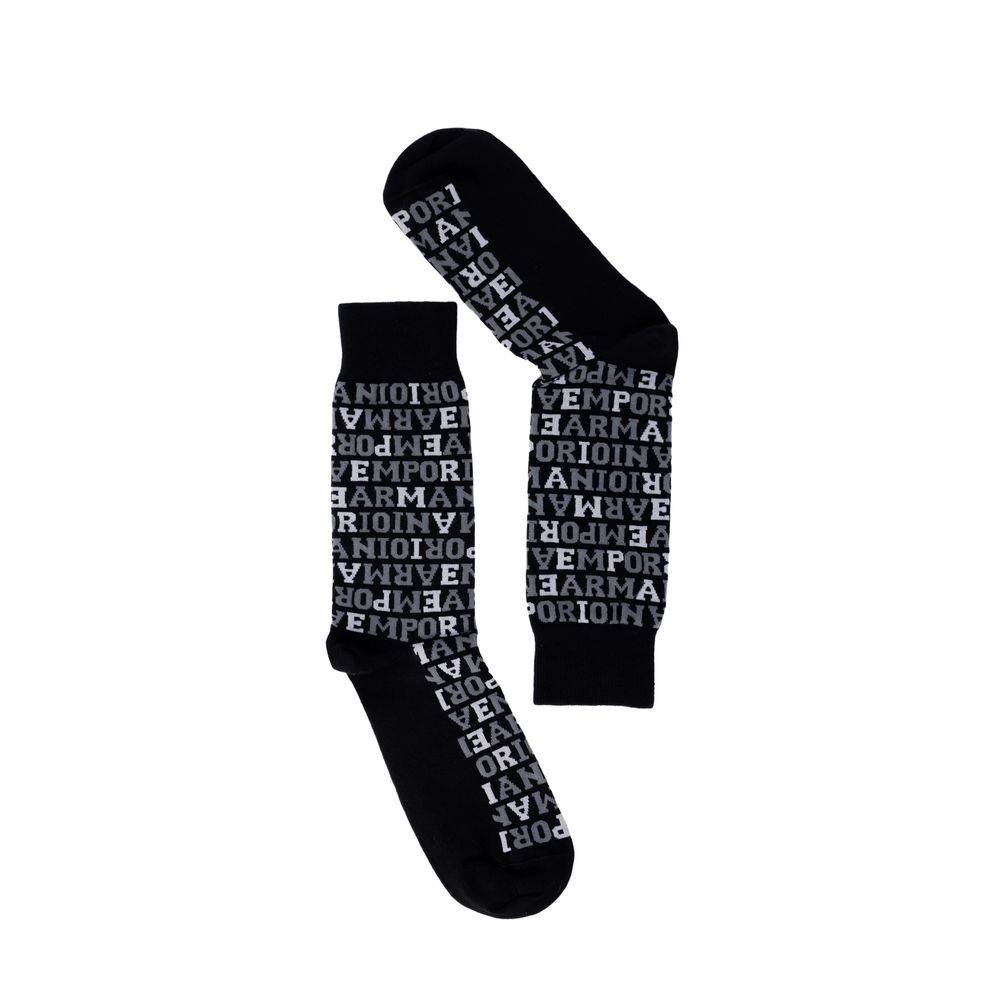 Emporio Armani Underwear Schwarze Baumwollsocken