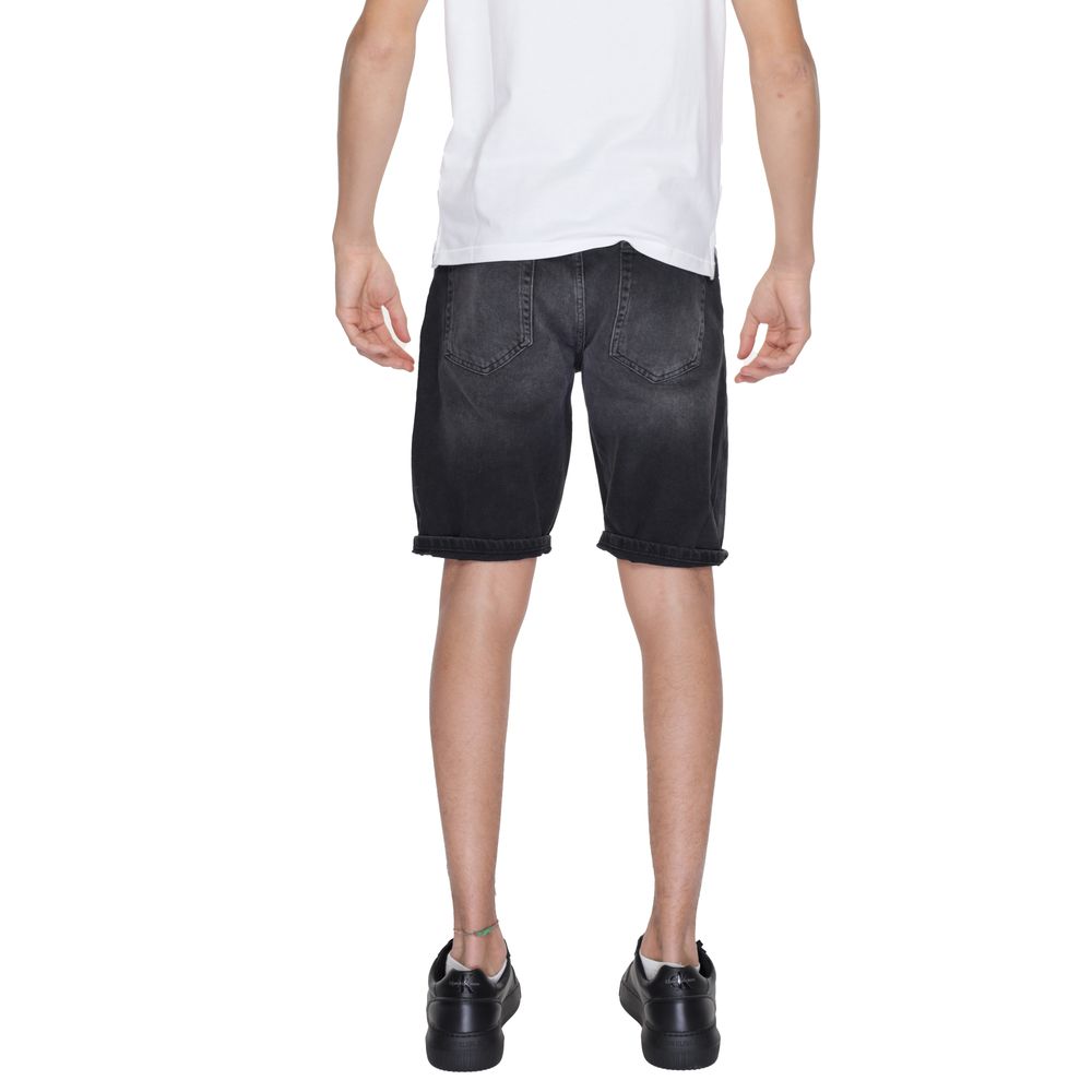 Antony Morato Schwarze Baumwoll-Bermuda-Shorts